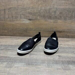 Calvin Klein Mora Black Faux Leather/Textile Slip On Shoe Women's Size 10